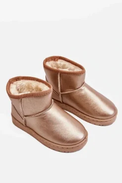 Dziewczęce|Chłopięce>Boto Ocieplane Dziecięce Botki Śniegowce Szampańskie Scooby