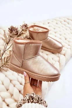 Dziewczęce|Chłopięce></noscript>Boto Ocieplane Dziecięce Botki Śniegowce Szampańskie Scooby