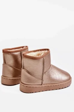 Dziewczęce|Chłopięce></noscript>Boto Ocieplane Dziecięce Botki Śniegowce Szampańskie Scooby