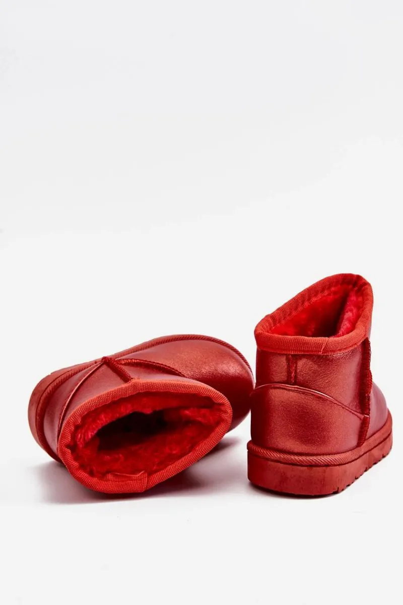 Discount Boto Ocieplane Dziecięce Botki Śniegowce Czerwone Scooby Czerwony