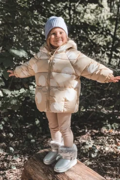 Discount Boto Ocieplane Dziecięce Botki Śniegowce Z Futerkiem Srebrne JellyBeans