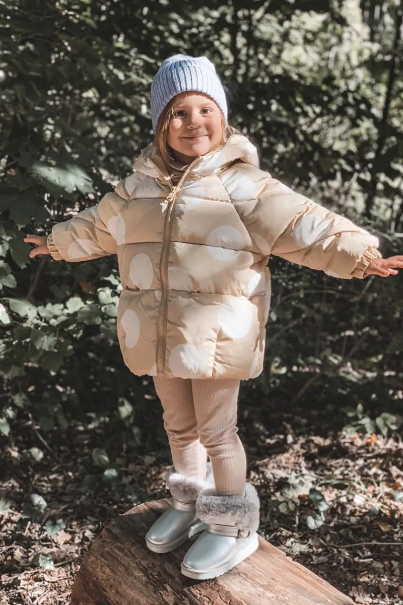 Discount Boto Ocieplane Dziecięce Botki Śniegowce Z Futerkiem Srebrne JellyBeans