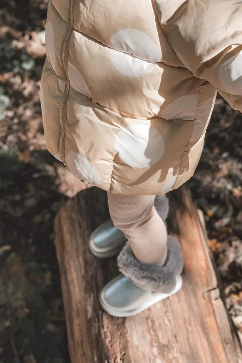 Discount Boto Ocieplane Dziecięce Botki Śniegowce Z Futerkiem Srebrne JellyBeans