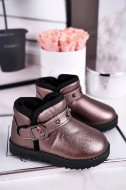 Best Ocieplane dziecięce botki śniegowce szare Jinnie Dzieci Dziewczęce|Chłopięce