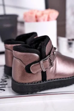 Best Ocieplane dziecięce botki śniegowce szare Jinnie Dzieci Dziewczęce|Chłopięce