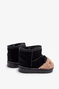 Ocieplane Dziecięce Botki Śniegowce Lamy Czarne Esandira Dzieci Chłopięce|Dziewczęce