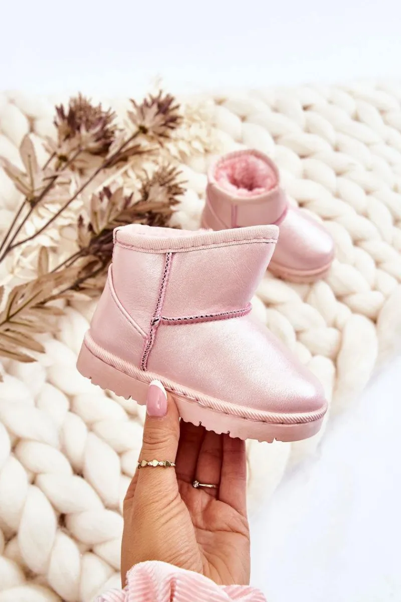 Best Ocieplane Dziecięce Botki Śniegowce Różowe Scooby Dzieci Dziewczęce|Chłopięce