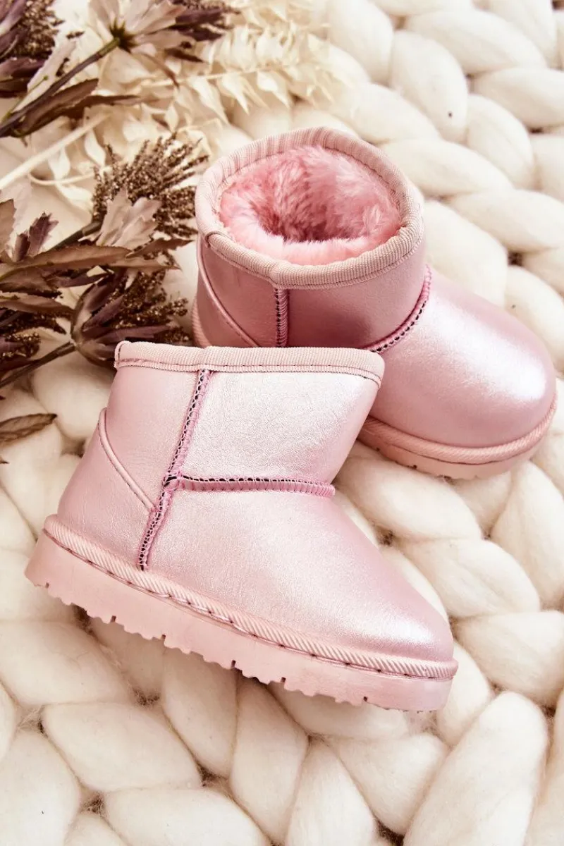 Best Ocieplane Dziecięce Botki Śniegowce Różowe Scooby Dzieci Dziewczęce|Chłopięce