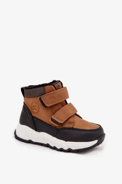 Online Ocieplane Dziecięce Buty Zimowe Na Rzep Camel Nolivine Dzieci Chłopięce