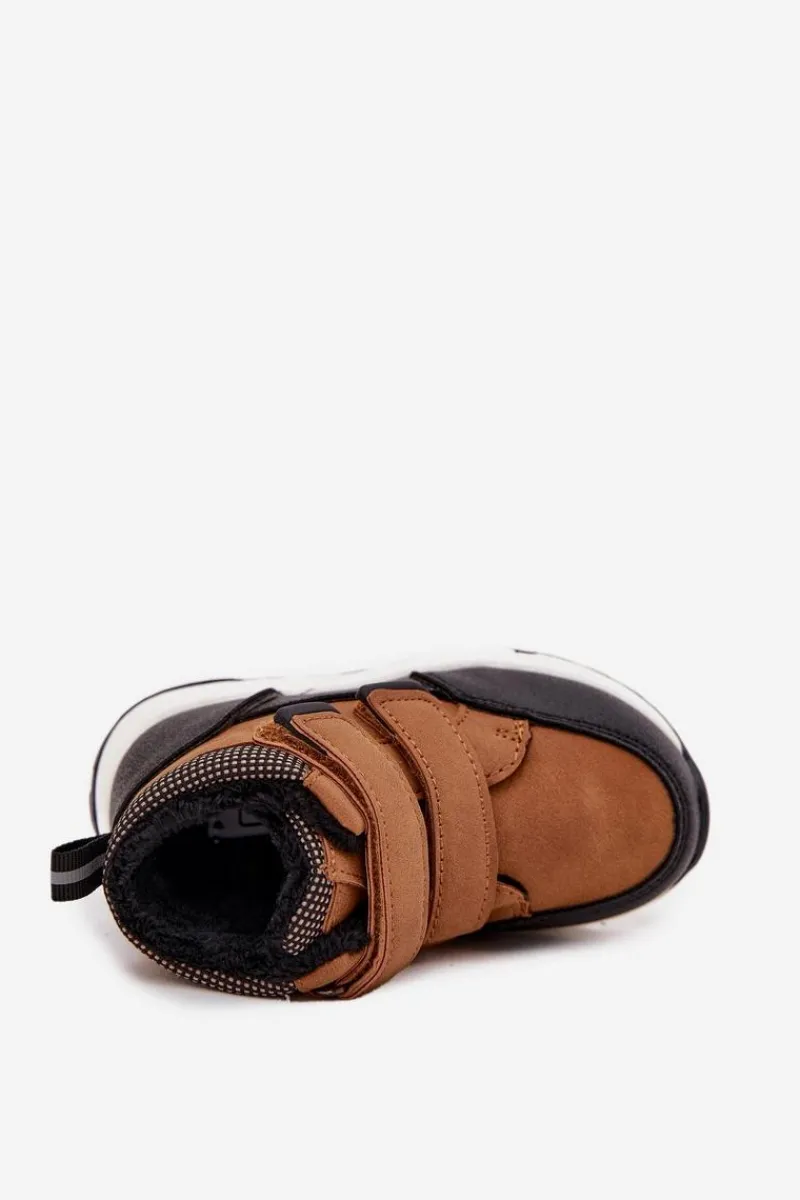 Online Ocieplane Dziecięce Buty Zimowe Na Rzep Camel Nolivine Dzieci Chłopięce