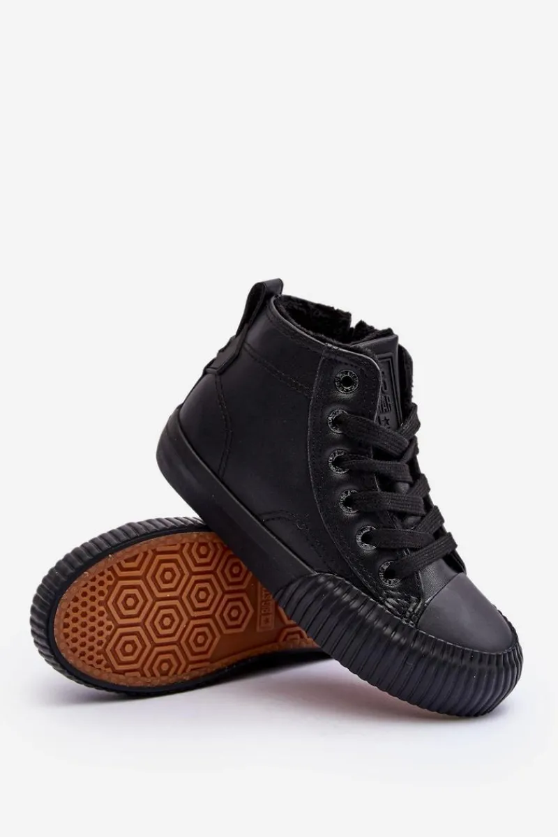 Chłopięce|Dziewczęce>Big Star Shoes Ocieplane Dziecięce Trampki Na Suwak Big Star MM374014 Czarne