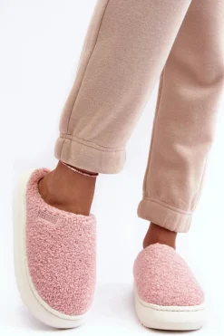 Online Big Star Shoes Ocieplane Kapcie Na Grubej Podeszwie Różowe Big Star MM274131