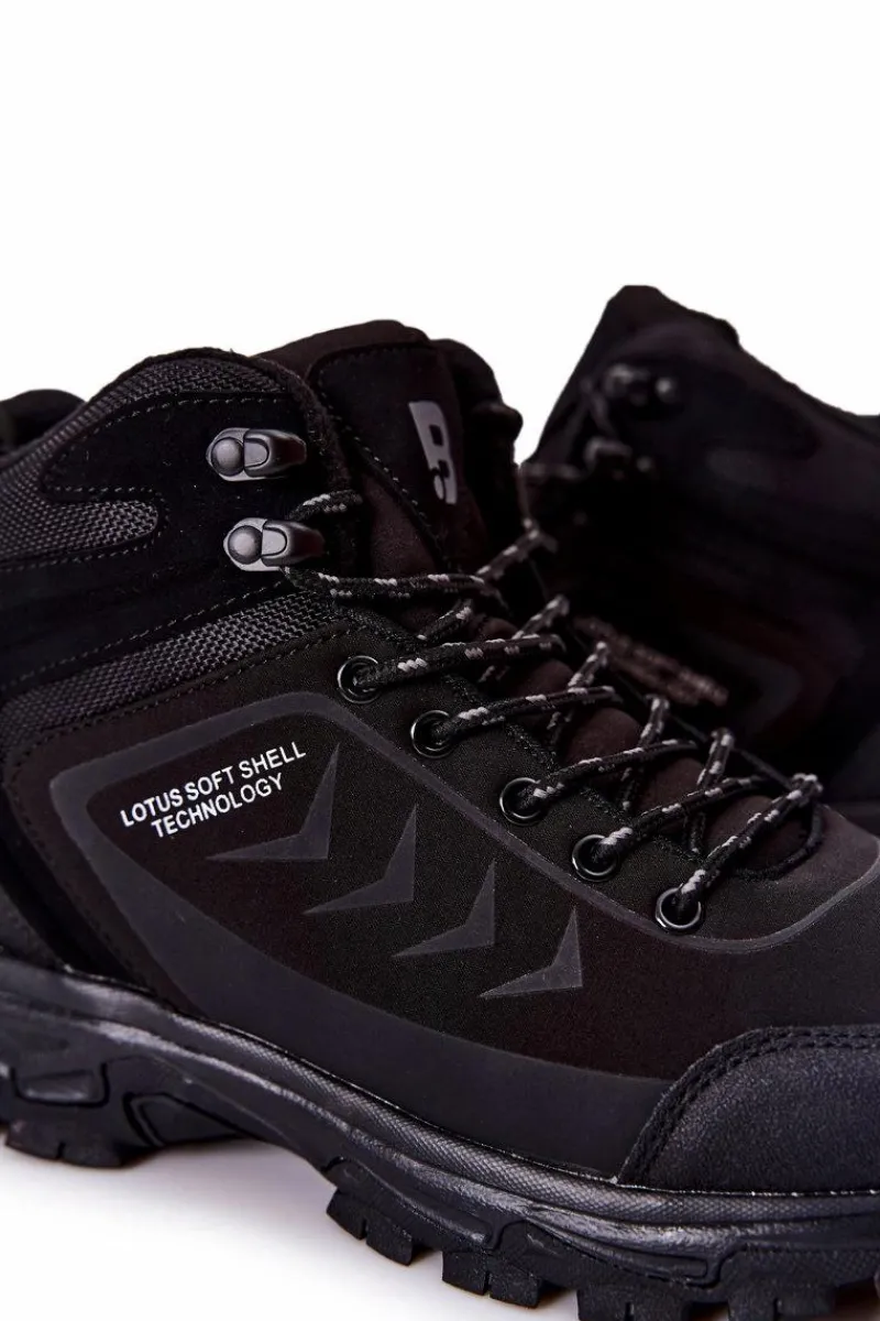 Obuwie Sportowe Męskie|Botki Męskie>Evento Ocieplane Męskie Buty Sportowe Wiązane Czarne Belfort