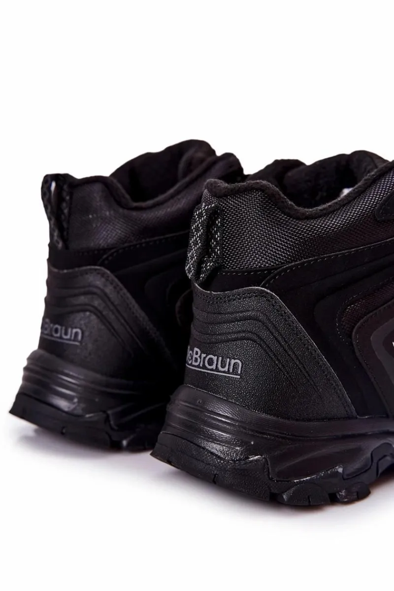 Obuwie Sportowe Męskie|Botki Męskie>Evento Ocieplane Męskie Buty Sportowe Wiązane Czarne Belfort