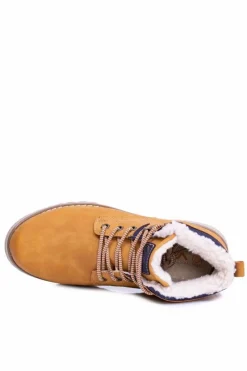 Discount Boto Ocieplane Męskie Buty Trekkingowe Z Polarem Camel Nuss