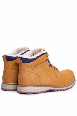 Discount Boto Ocieplane Męskie Buty Trekkingowe Z Polarem Camel Nuss