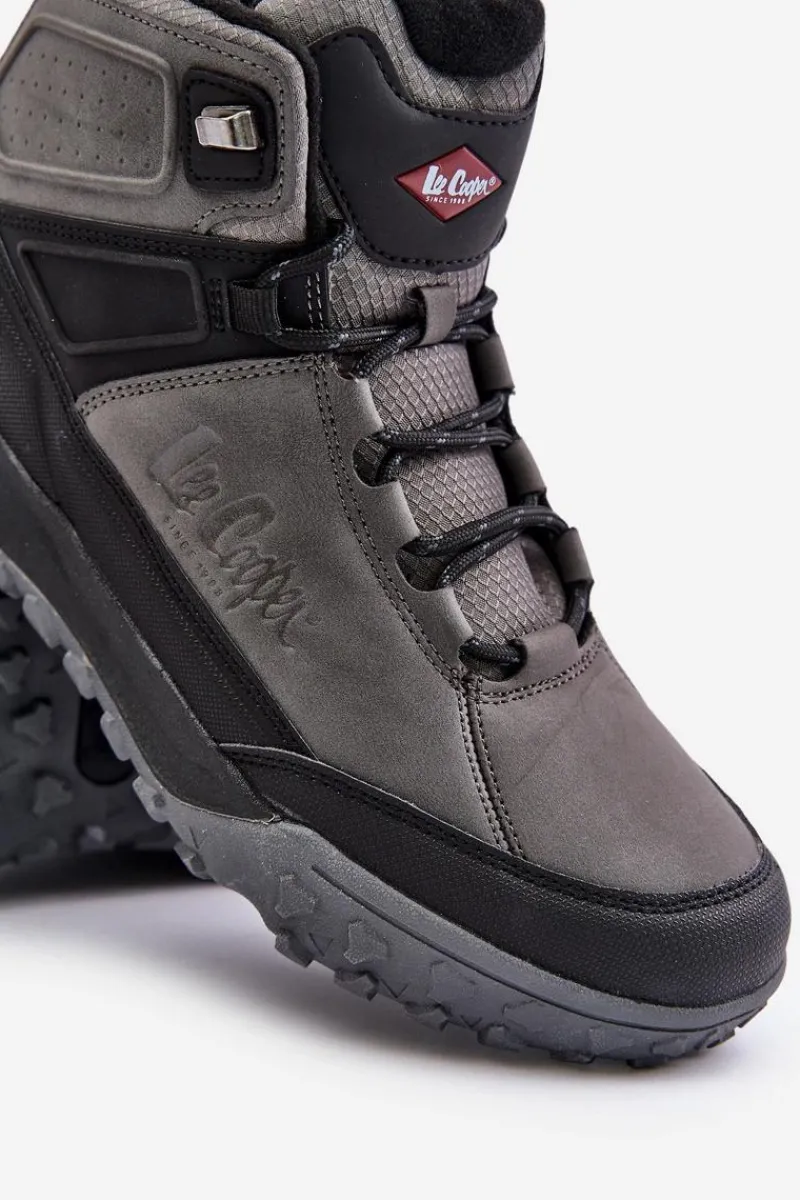 Obuwie Trekkingowe Męskie|Botki Męskie>Lee Cooper Ocieplane Męskie Buty Trekkingowe LCJ-24-01-2939 Szare