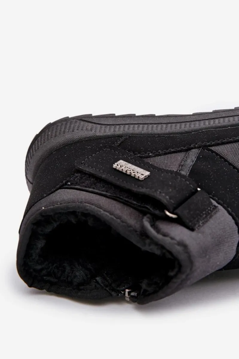 Botki Męskie>Boto Ocieplane Męskie Buty Zimowe Śniegowce Progress PROGJ-22-153 Czarne