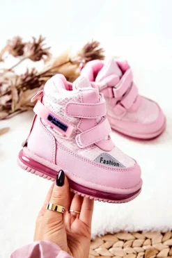 Sale Boto Ocieplane Śniegowce Botki Na Suwak Różowe Hesiera