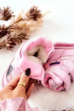 Sale Boto Ocieplane Śniegowce Botki Na Suwak Różowe Hesiera