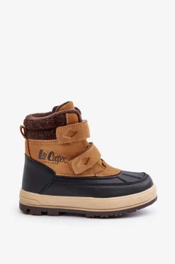 Online Lee Cooper Ocieplane Śniegowce Chłopięce LCJ-23-01-2059 Camel Brązowy