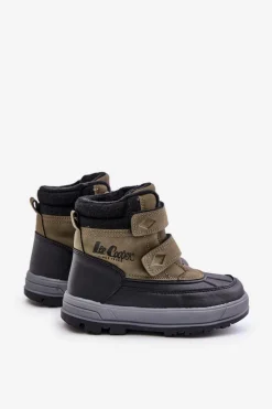 Chłopięce></noscript>Lee Cooper Ocieplane Śniegowce Chłopięce LCJ-23-01-2058 Zielone Zielony