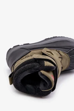 Chłopięce></noscript>Lee Cooper Ocieplane Śniegowce Chłopięce LCJ-23-01-2058 Zielone Zielony