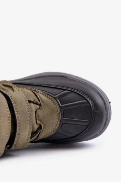 Chłopięce></noscript>Lee Cooper Ocieplane Śniegowce Chłopięce LCJ-23-01-2058 Zielone Zielony