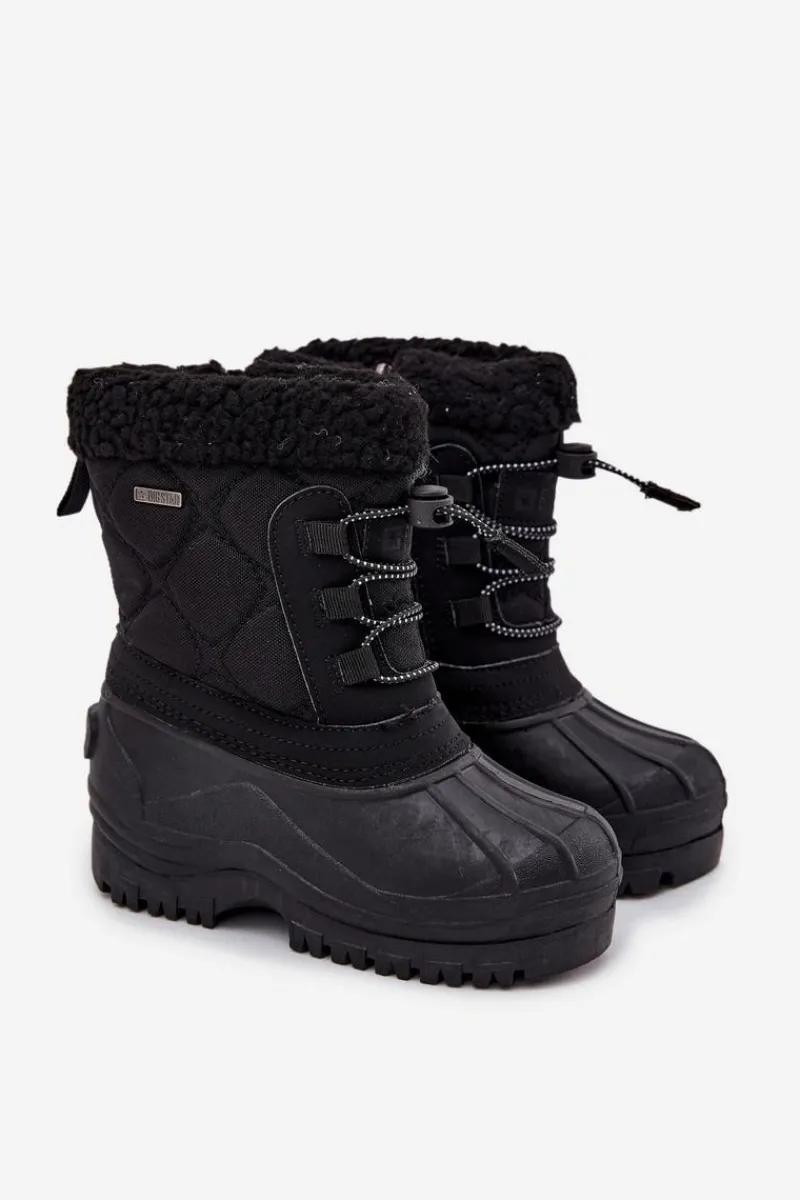 Chłopięce|Dziewczęce>Big Star Shoes Ocieplane Śniegowce Dziecięce Na Zamek Big Star OO374073 Czarne