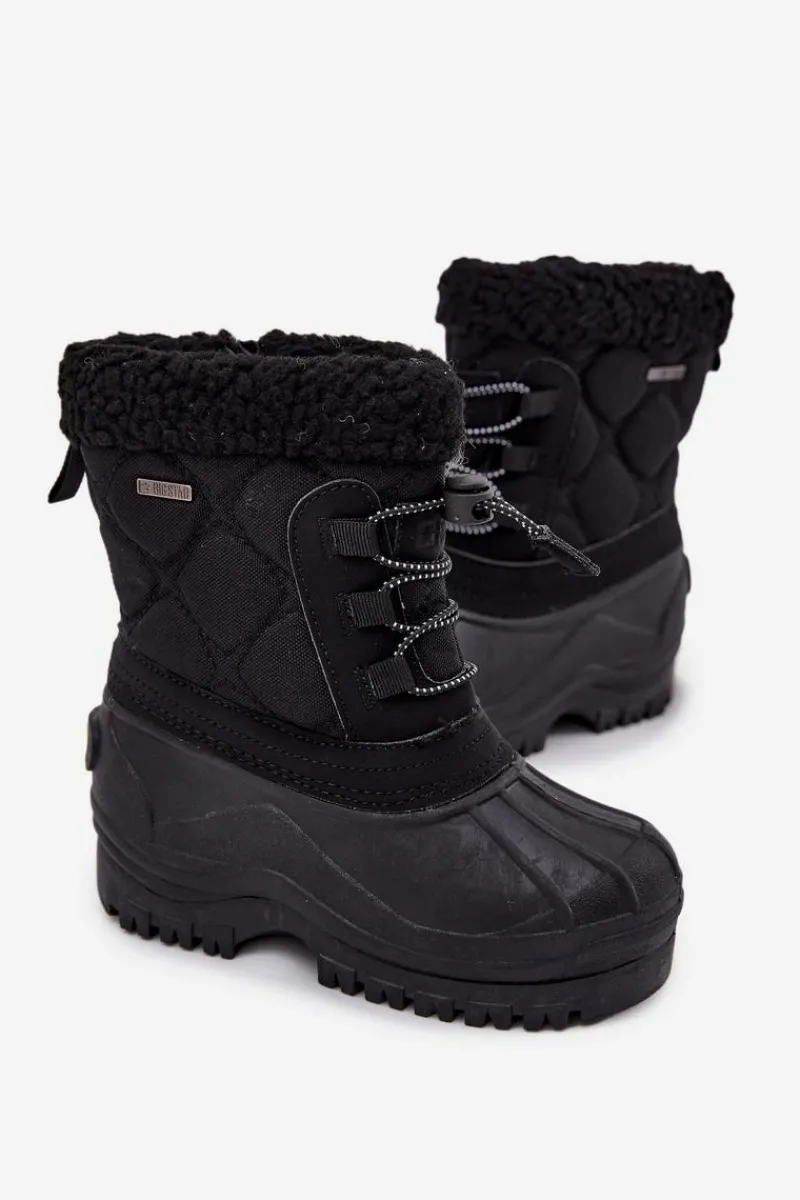 Chłopięce|Dziewczęce>Big Star Shoes Ocieplane Śniegowce Dziecięce Na Zamek Big Star OO374073 Czarne