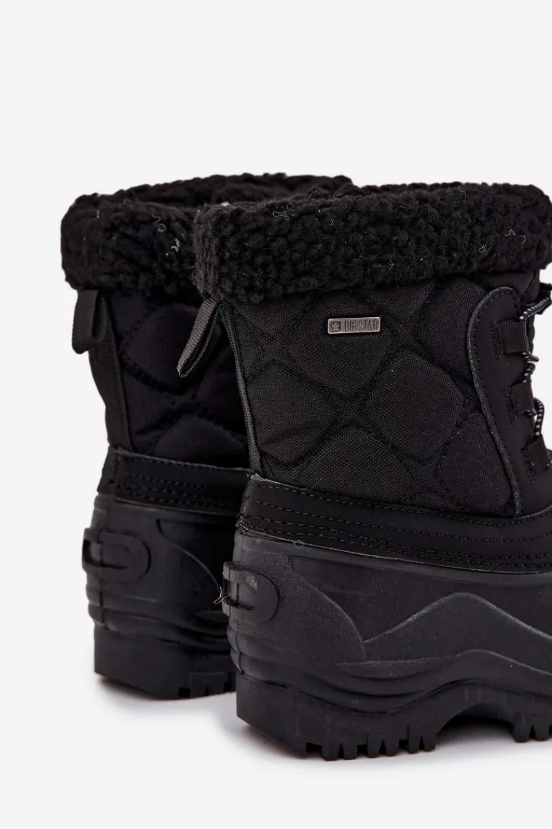 Chłopięce|Dziewczęce>Big Star Shoes Ocieplane Śniegowce Dziecięce Na Zamek Big Star OO374073 Czarne