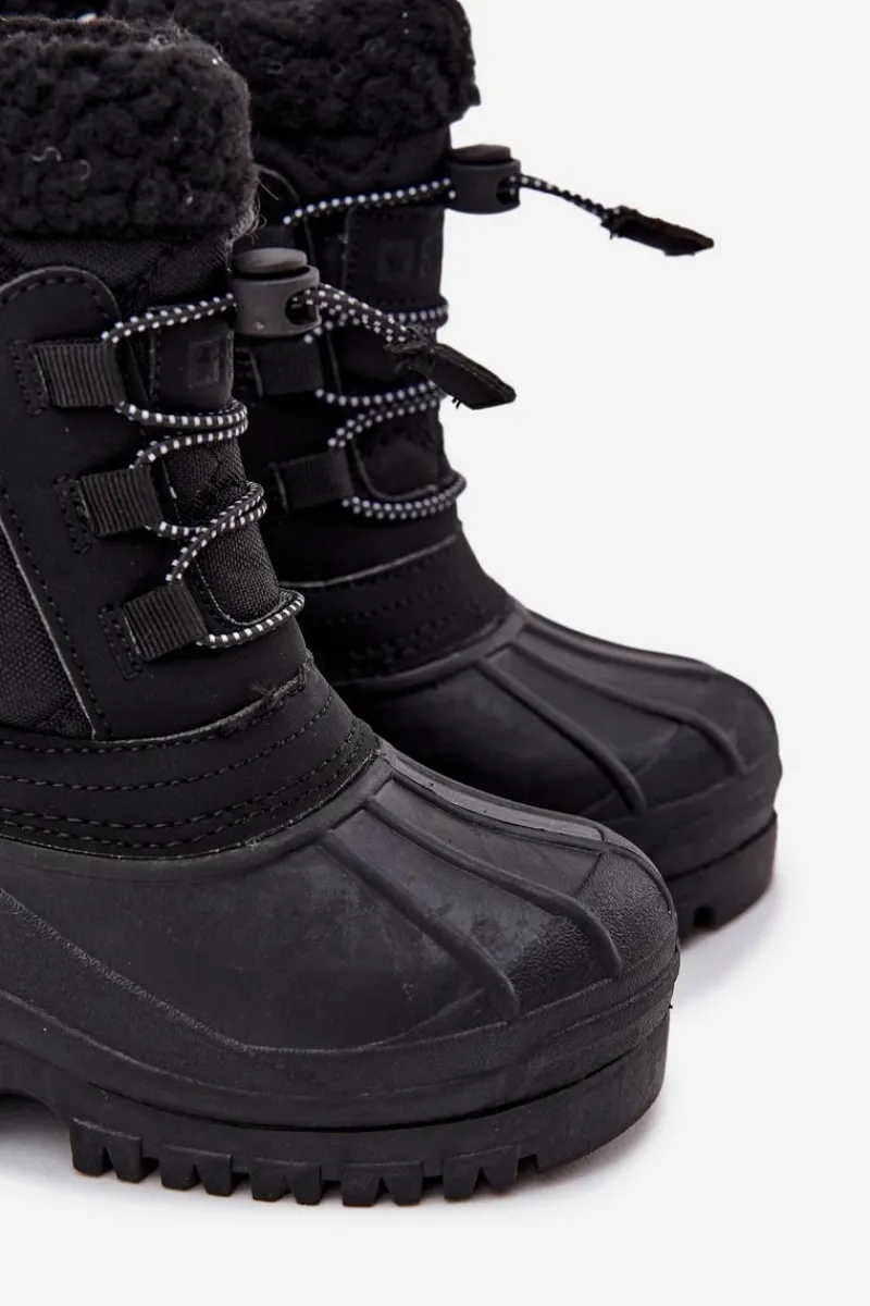 Chłopięce|Dziewczęce>Big Star Shoes Ocieplane Śniegowce Dziecięce Na Zamek Big Star OO374073 Czarne