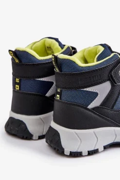 Best Ocieplane Śniegowce Trapery Dziecięce Big Star OO374130 Granatowe Dzieci Chłopięce|Chłopięce