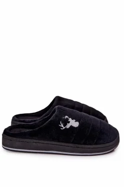 Sale Boto Ocieplane Papcie Męskie Czarne Ronny