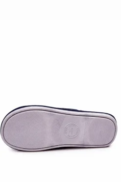 Sale Boto Ocieplane Papcie Męskie Kratka Granatowe Whisper