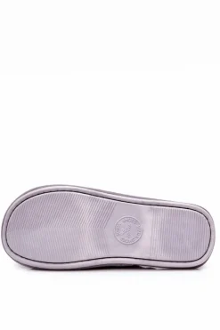 Sale Ocieplane Papcie Męskie Kratka Szare Whisper Męskie Papcie Męskie