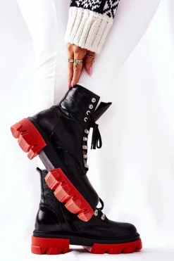 Damskie Trapery|Botki Sznurowane><noscript><img width=