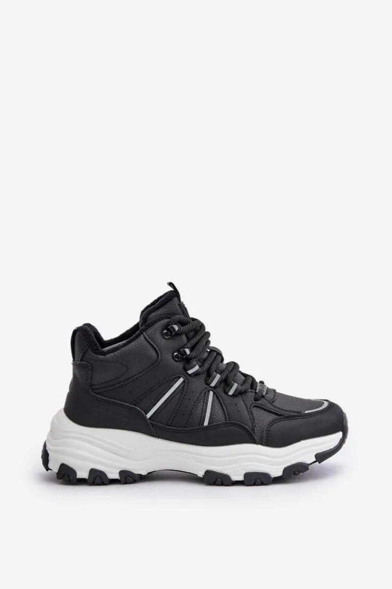 Buty Sportowe Big Star|Sneakersy Damskie>Big Star Shoes Ocieplane Sneakersy Damskie Big Star OO274A160 Czarne