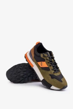 Obuwie Sportowe Męskie></noscript>Lee Cooper Ocieplane Sneakersy Męskie LCJ-24-03-3007 Zielone