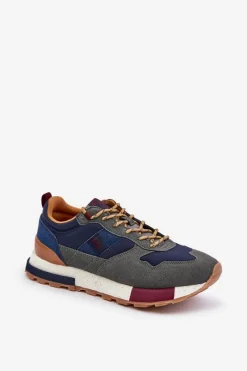 Discount Lee Cooper Ocieplane Sneakersy Męskie LCJ-24-03-3006 Szare