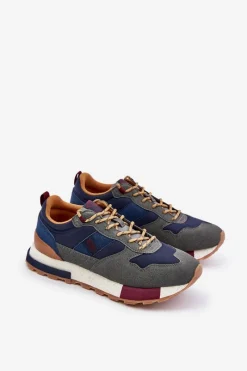 Discount Lee Cooper Ocieplane Sneakersy Męskie LCJ-24-03-3006 Szare