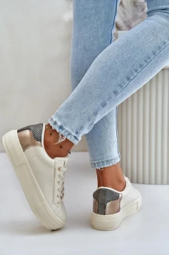 Clearance Big Star Shoes Ocieplane Trampki Damskie Na Platformie Big Star OO274A454 Beżowe Beżowy