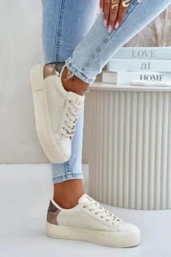 Clearance Big Star Shoes Ocieplane Trampki Damskie Na Platformie Big Star OO274A454 Beżowe Beżowy