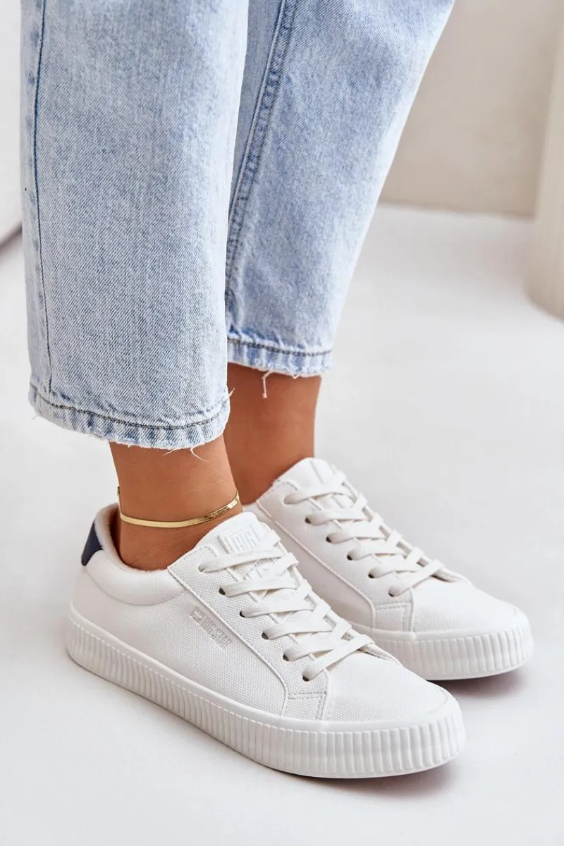 Trampki Damskie Big Star|Trampki Damskie Niskie>Big Star Shoes Ocieplane Trampki Damskie Big Star OO274A460 Białe Biały