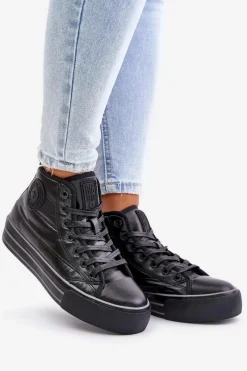 Clearance Ocieplane Trampki Damskie Na Platformie OO274A471 Czarne Damskie Trampki Damskie Big Star|Trampki Damskie Wysokie