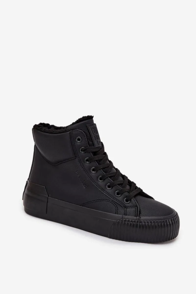 Trampki Ocieplane|Trampki Damskie Big Star>Big Star Shoes Ocieplane Trampki Damskie Na Platformie Big Star OO274796 Czarne