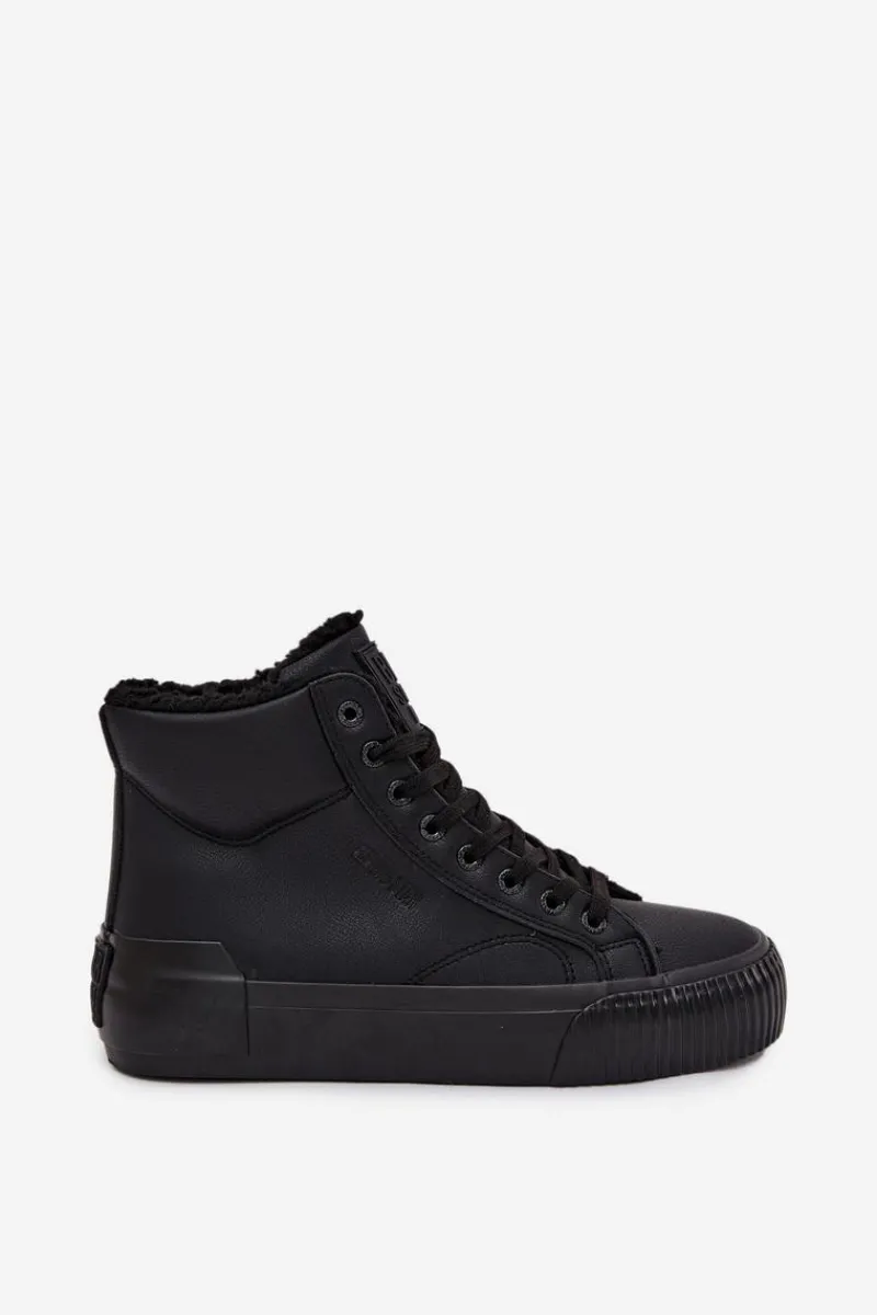 Trampki Ocieplane|Trampki Damskie Big Star>Big Star Shoes Ocieplane Trampki Damskie Na Platformie Big Star OO274796 Czarne