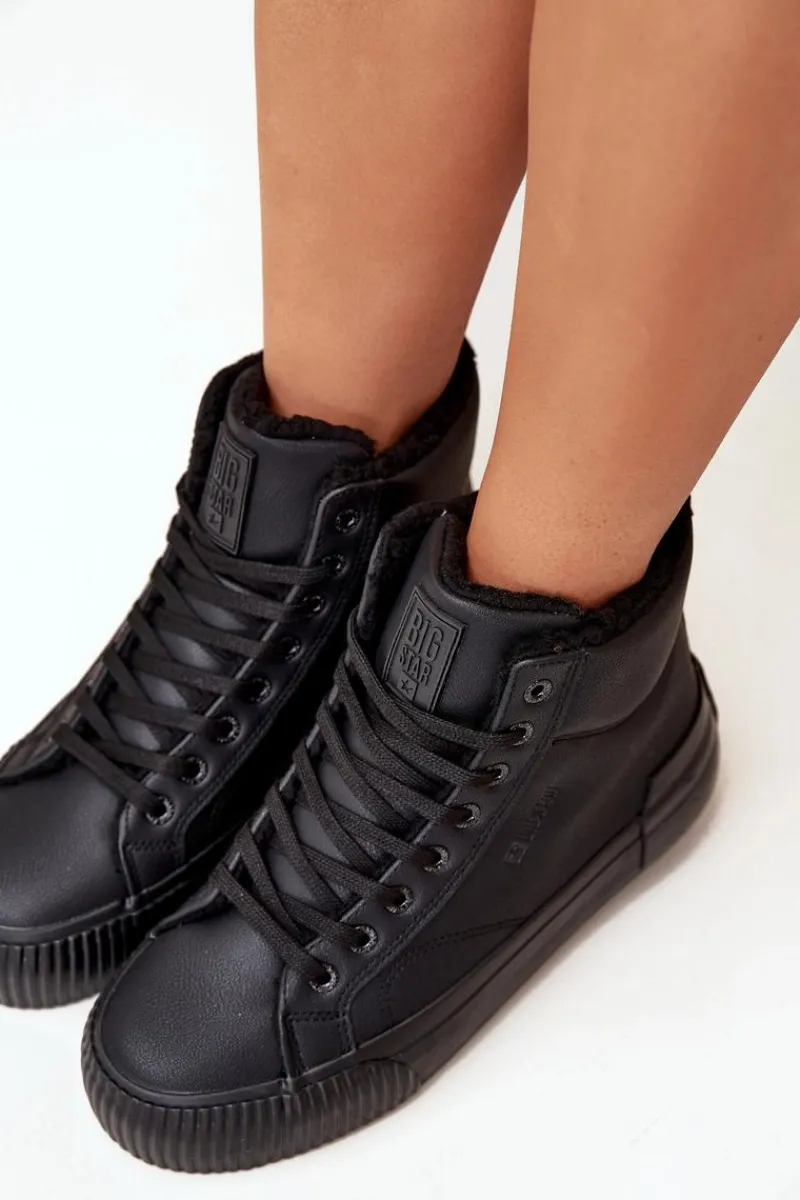 Trampki Ocieplane|Trampki Damskie Big Star>Big Star Shoes Ocieplane Trampki Damskie Na Platformie Big Star OO274796 Czarne