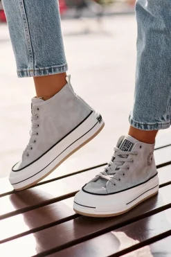 Best Big Star Shoes Ocieplane Trampki Damskie Na Platformie Eko Skórzane Big Star OO274069 e Niebieski