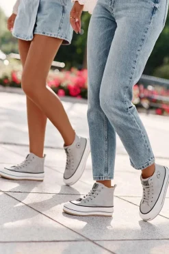 Best Big Star Shoes Ocieplane Trampki Damskie Na Platformie Eko Skórzane Big Star OO274069 e Niebieski